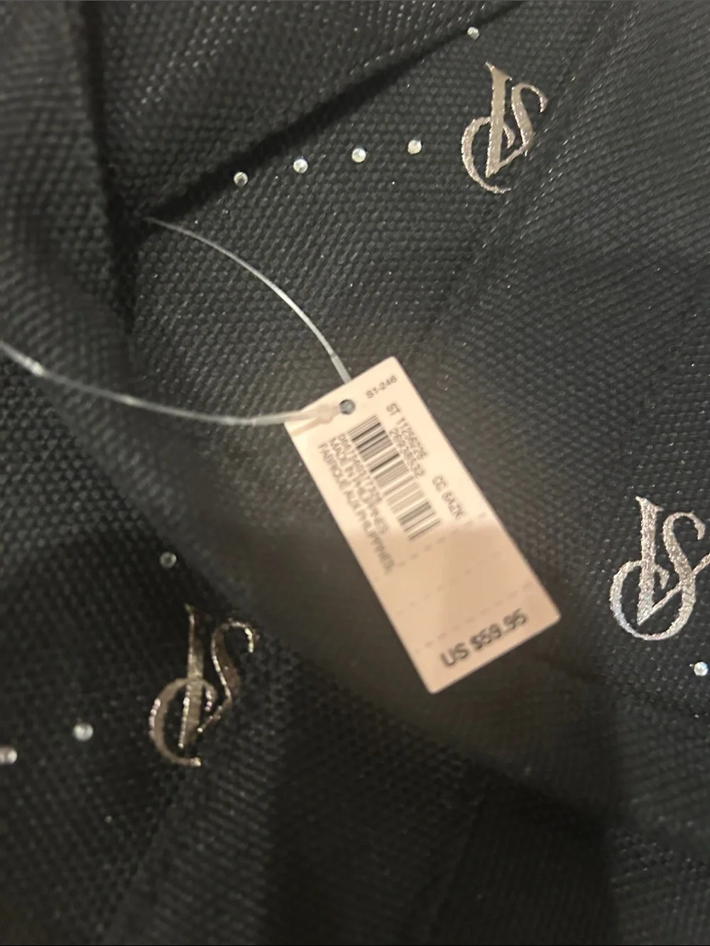 Victoria's Secret Black Laptop Tote with Logo Pattern